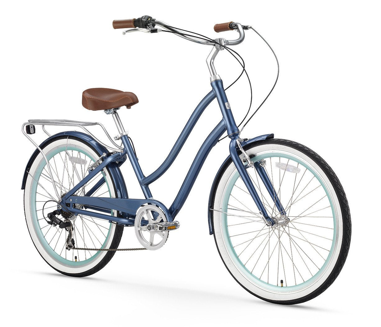 sixthreezero EVRYjourney Women's 24" 7 Speed Step-Through Touring Hybrid Bicycle