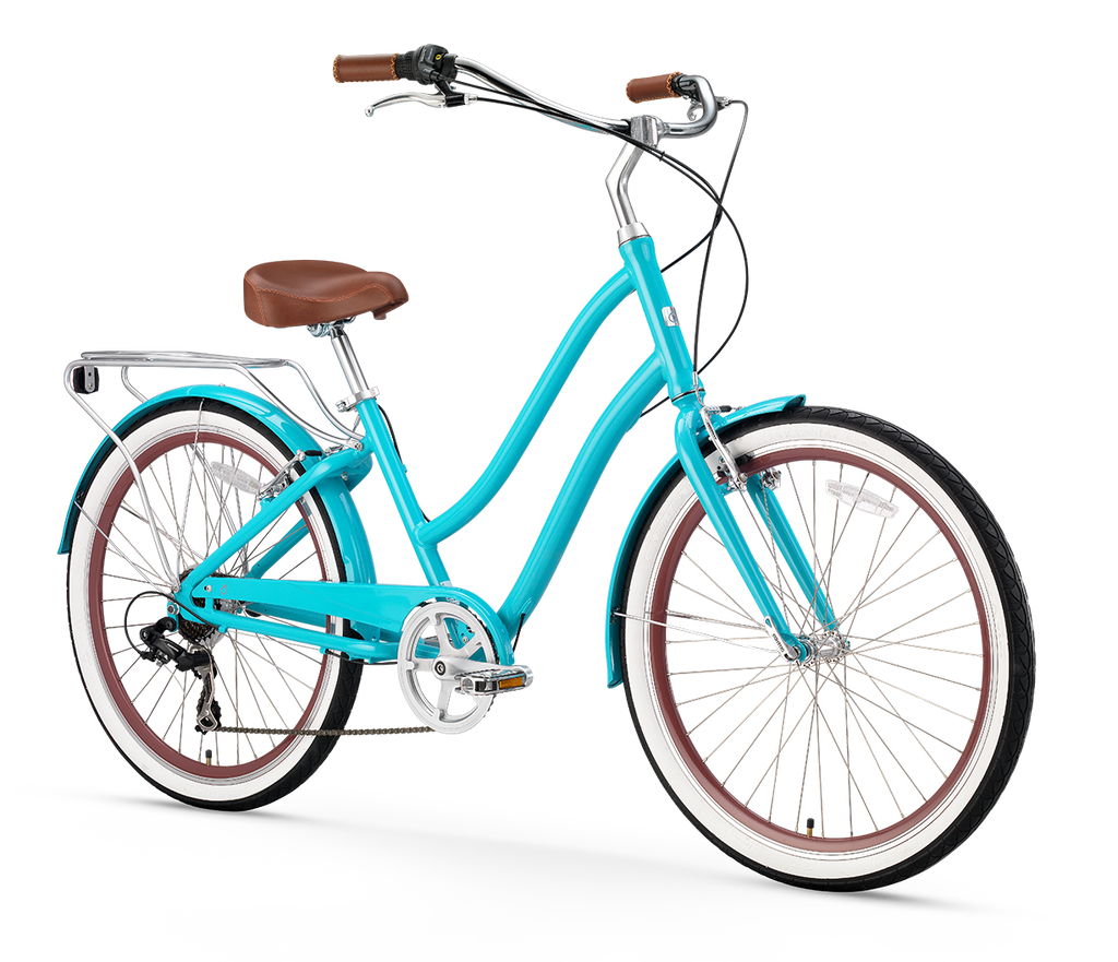 sixthreezero EVRYjourney Women's 24" 7 Speed Step-Through Touring Hybrid Bicycle