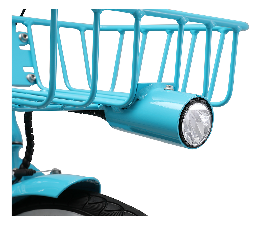 sixthreezero EVRYjourney Deluxe Women's 26" 7-Speed Touring Hybrid Bicycle w/ Integrated Lock, Basket, Light