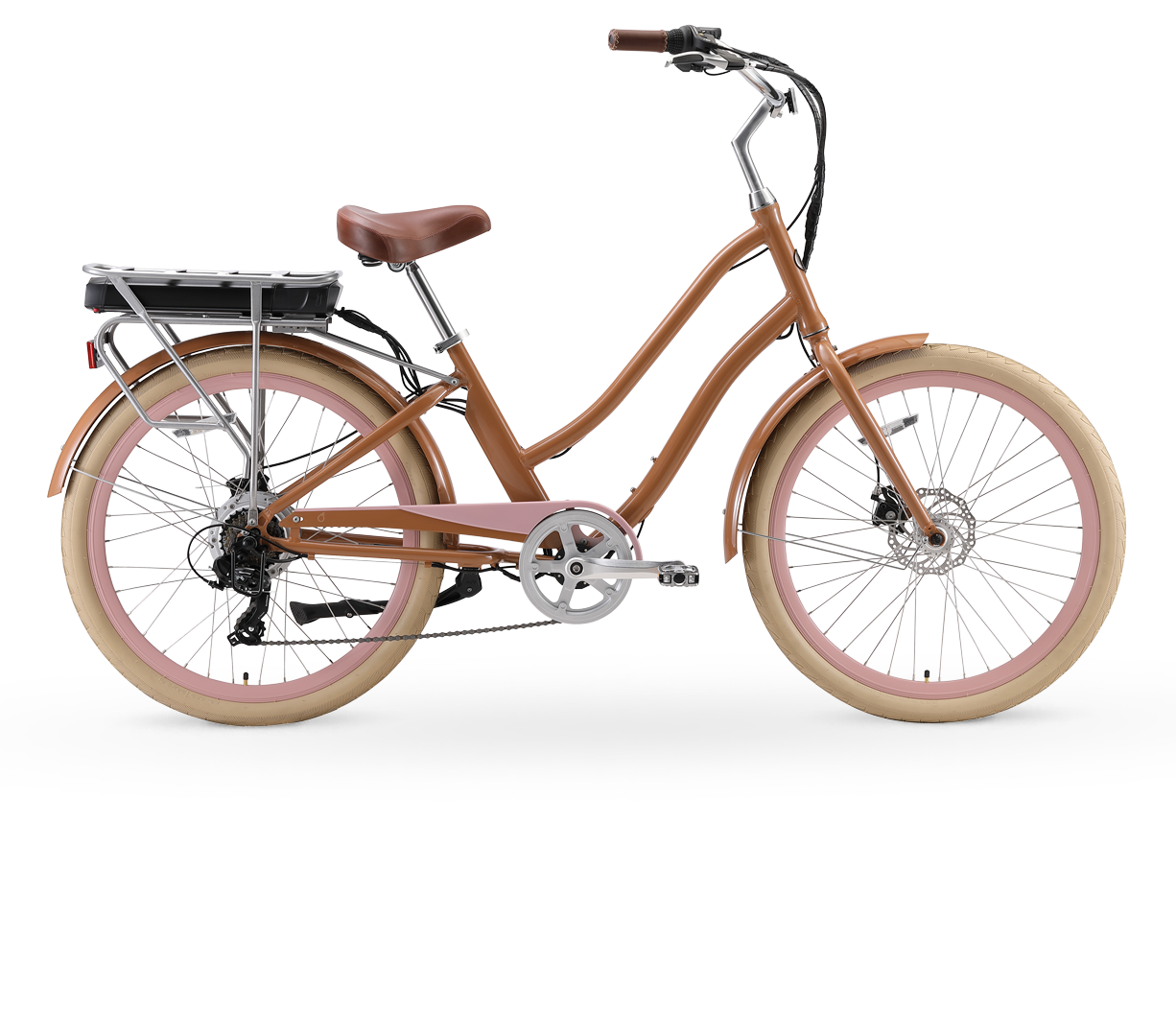 sixthreezero EVRYjourney Women's NEW 26" 500W 7-Speed Step-Through Touring Hybrid Bicycle,