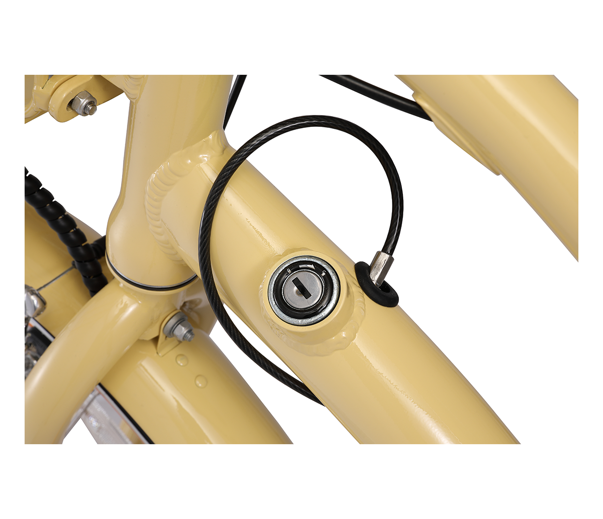 sixthreezero EVRYjourney Deluxe Women's 26" 7-Speed Touring Hybrid Bicycle w/ Integrated Lock, Basket, Light