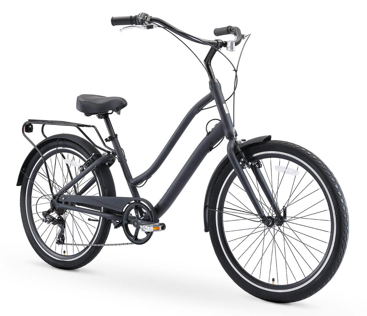 sixthreezero EVRYjourney Men's w/ Integrated Lock 26" 7-Speed Sport Hybrid Cruiser Bicycle