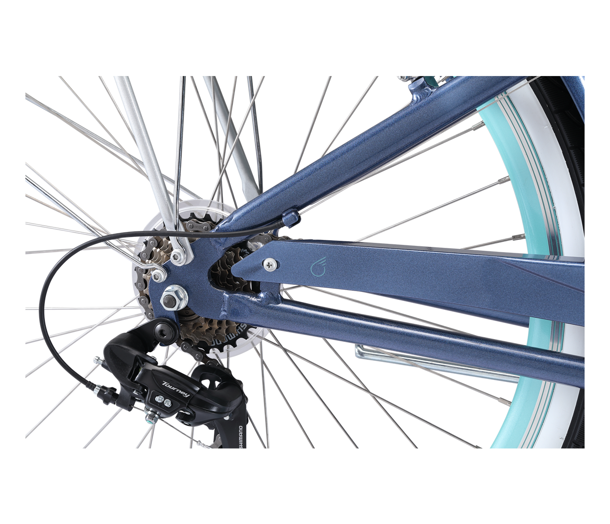 sixthreezero EVRYjourney Women's w/ Integrated Lock 26" 7-Speed Step-Through Touring Hybrid Bicycle