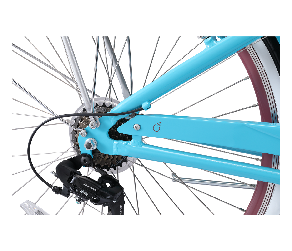 sixthreezero EVRYjourney Women's w/ Integrated Lock 26" 7-Speed Step-Through Touring Hybrid Bicycle