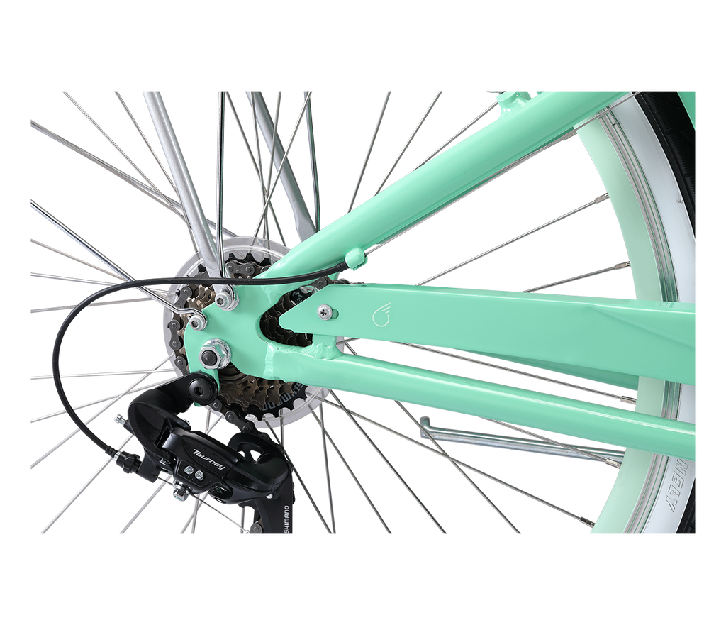 sixthreezero EVRYjourney Women's w/ Integrated Lock 26" 7-Speed Step-Through Touring Hybrid Bicycle