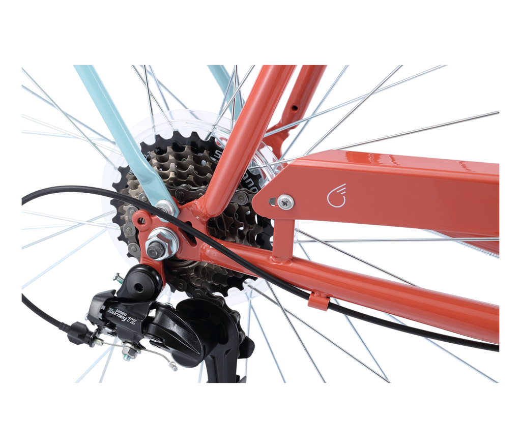 sixthreezero NEW Around the Block Men's 26" 7-Speed Beach Cruiser Bicycle with Rear Rack