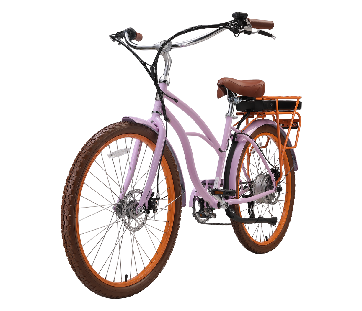 sixthreezero Around the Block Women's NEW 26" 500W 7-Speed Beach Cruiser Bicycle with Rear Rack