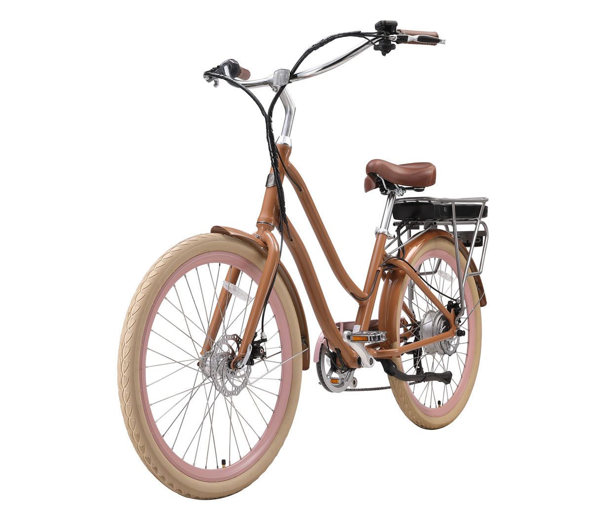 sixthreezero EVRYjourney Women's NEW 26" 500W 7-Speed Step-Through Touring Hybrid Bicycle,