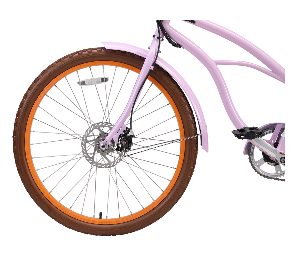 sixthreezero Around the Block Women's NEW 26" 500W 7-Speed Beach Cruiser Bicycle with Rear Rack