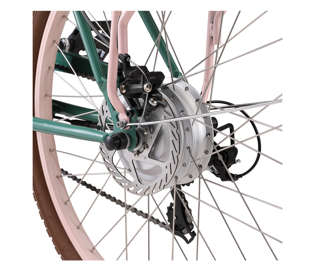 sixthreezero Around the Block Women's NEW 26" 500W 7-Speed Beach Cruiser Bicycle with Rear Rack