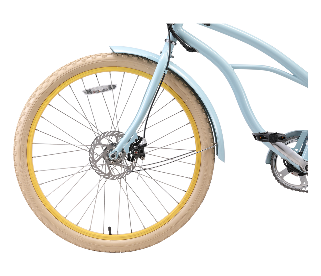 sixthreezero Around the Block Women's NEW 26" 500W 7-Speed Beach Cruiser Bicycle with Rear Rack