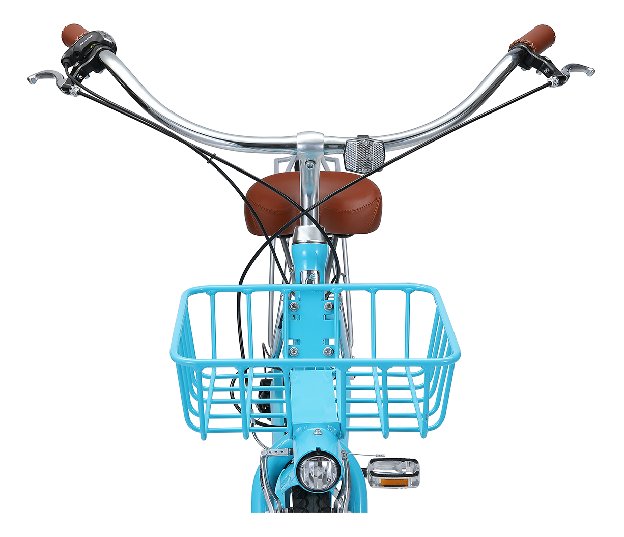 sixthreezero EVRYjourney Deluxe Women's 26" 7-Speed Touring Hybrid Bicycle w/ Integrated Lock, Basket, Light