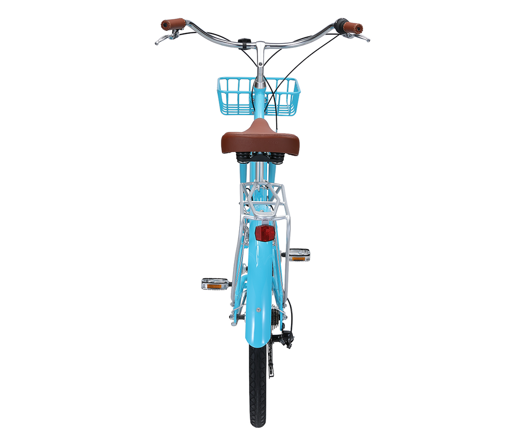 sixthreezero EVRYjourney Deluxe Women's 26" 7-Speed Touring Hybrid Bicycle w/ Integrated Lock, Basket, Light