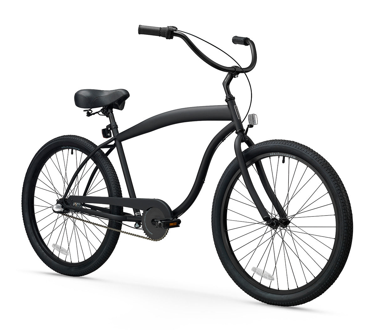 sixthreezero In The Barrel 3 Speed Men's Beach Cruiser Bike, Matte Black