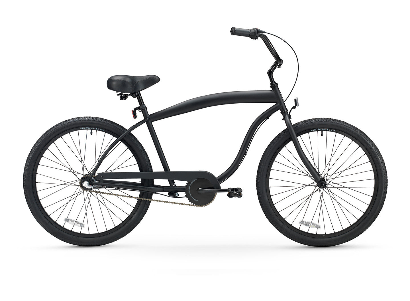 sixthreezero In The Barrel 3 Speed Men's Beach Cruiser Bike, Matte Black