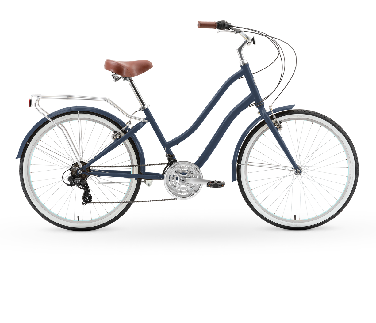 sixthreezero EVRYjourney Women's 26" 21 Speed Steel Step-Through Touring Hybrid Bicycle