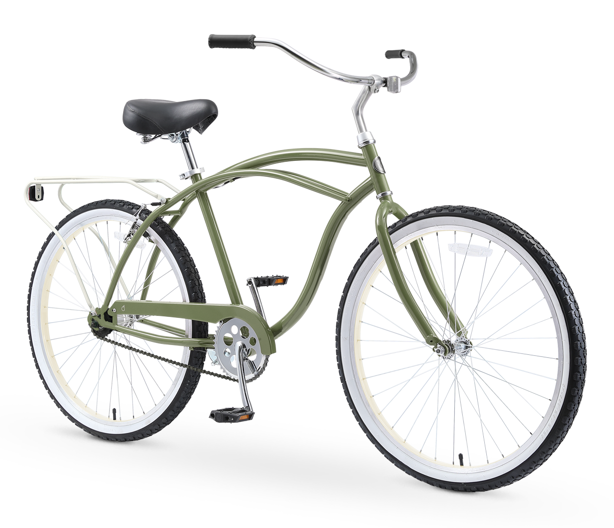 sixthreezero NEW Around the Block Men's 26" Single Speed Beach Cruiser Bicycle with Rear Rack