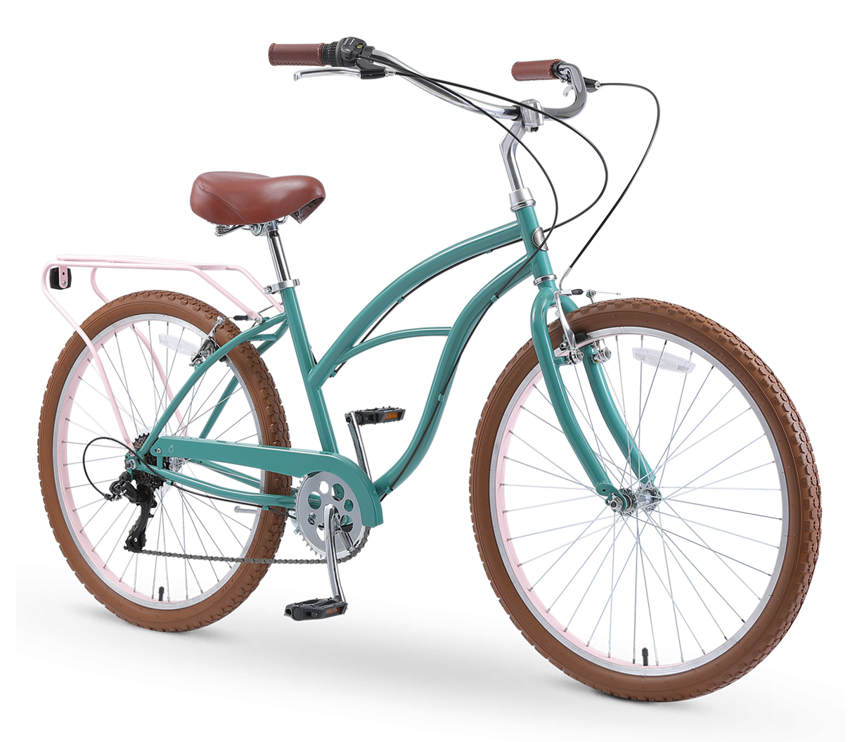 sixthreezero NEW Around the Block Women's 26" 7-Speed Beach Cruiser Bicycle