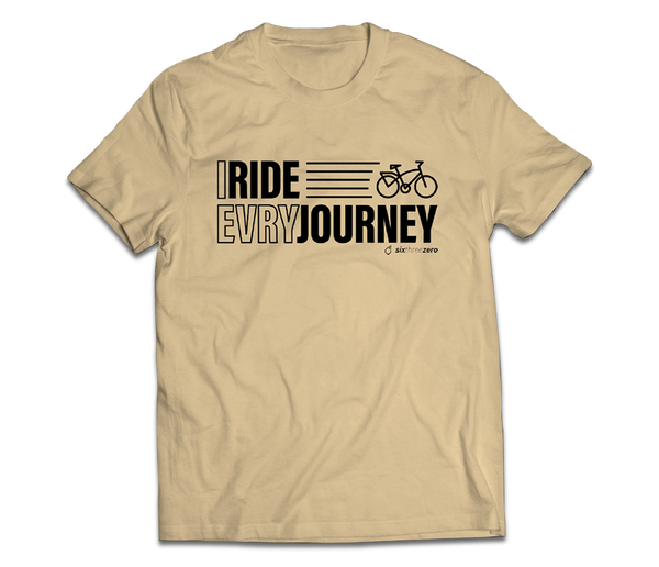 sixthreezero EVRYjourney Premium Short Sleeve Crew Papyrus Black 100% Cotton Unisex Shirt