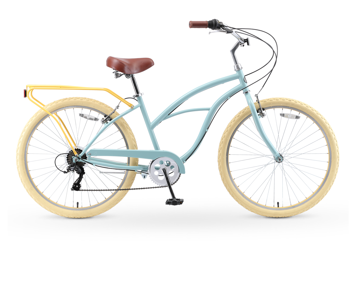 sixthreezero NEW Around the Block Women's 26" 7-Speed Beach Cruiser Bicycle