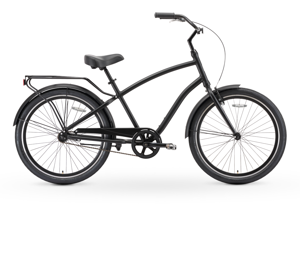 sixthreezero EVRYjourney Men's 26" Single Speed Touring Hybrid Bike, Matte Black