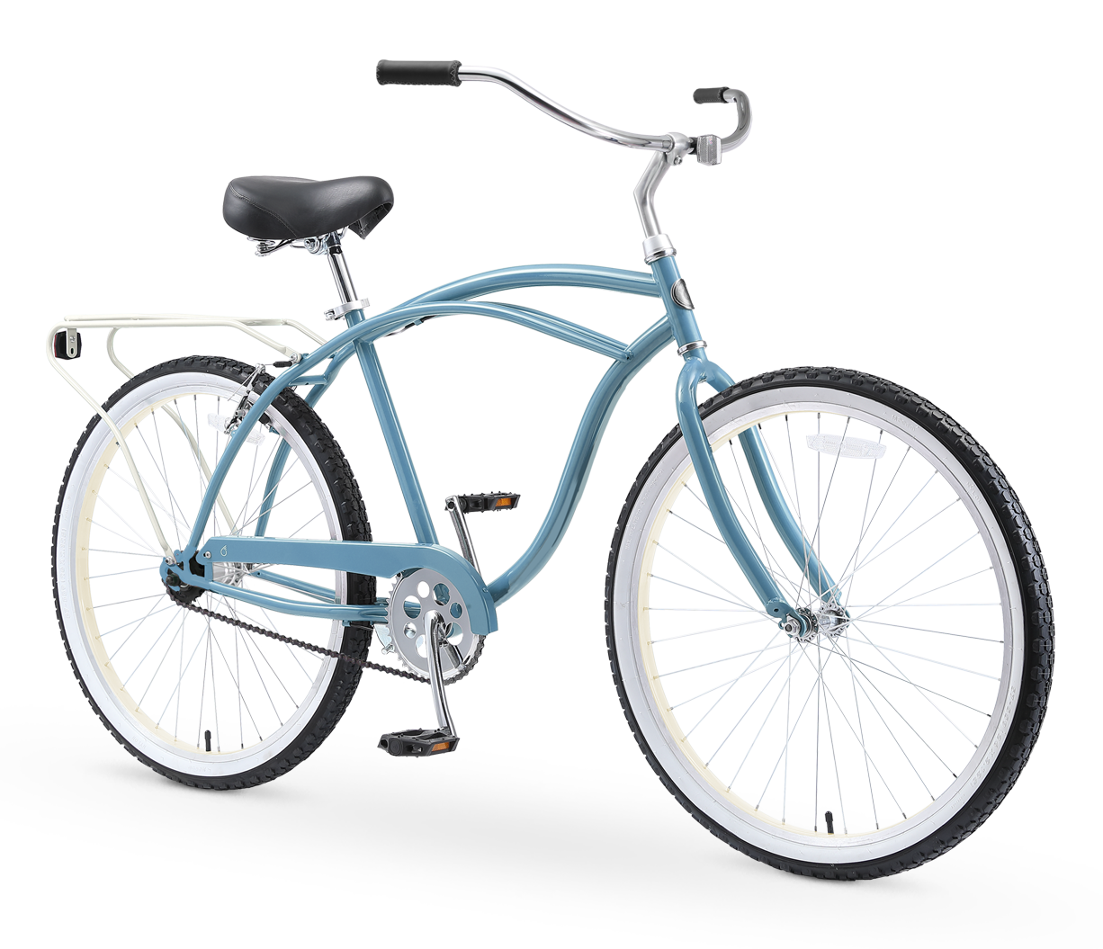 sixthreezero NEW Around the Block Men's 26" Single Speed Beach Cruiser Bicycle with Rear Rack