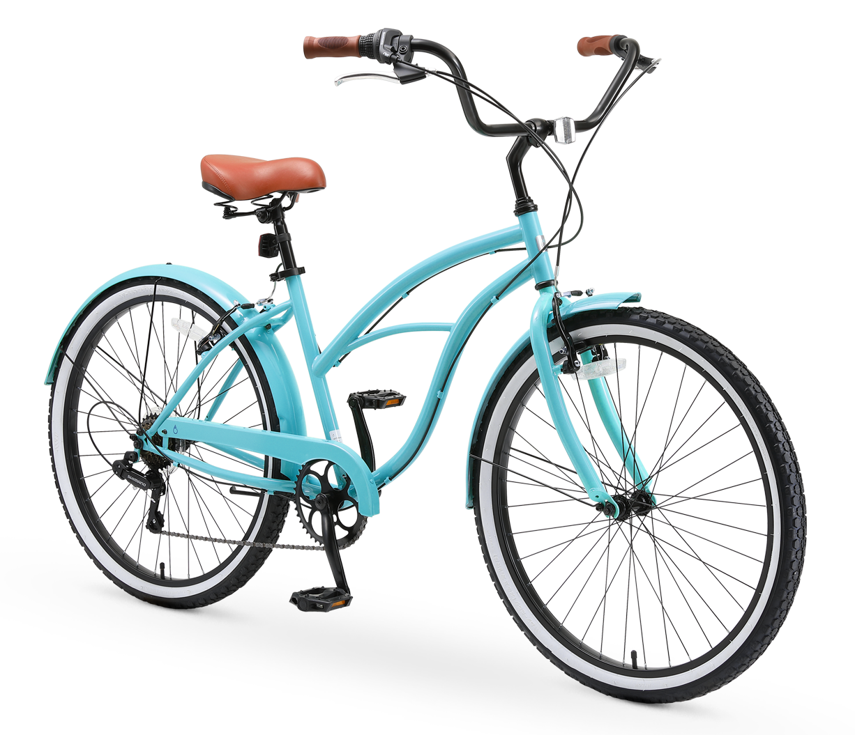 sixthreezero Around the Block Women's Casual 7-Speed Beach Cruiser Bicycle