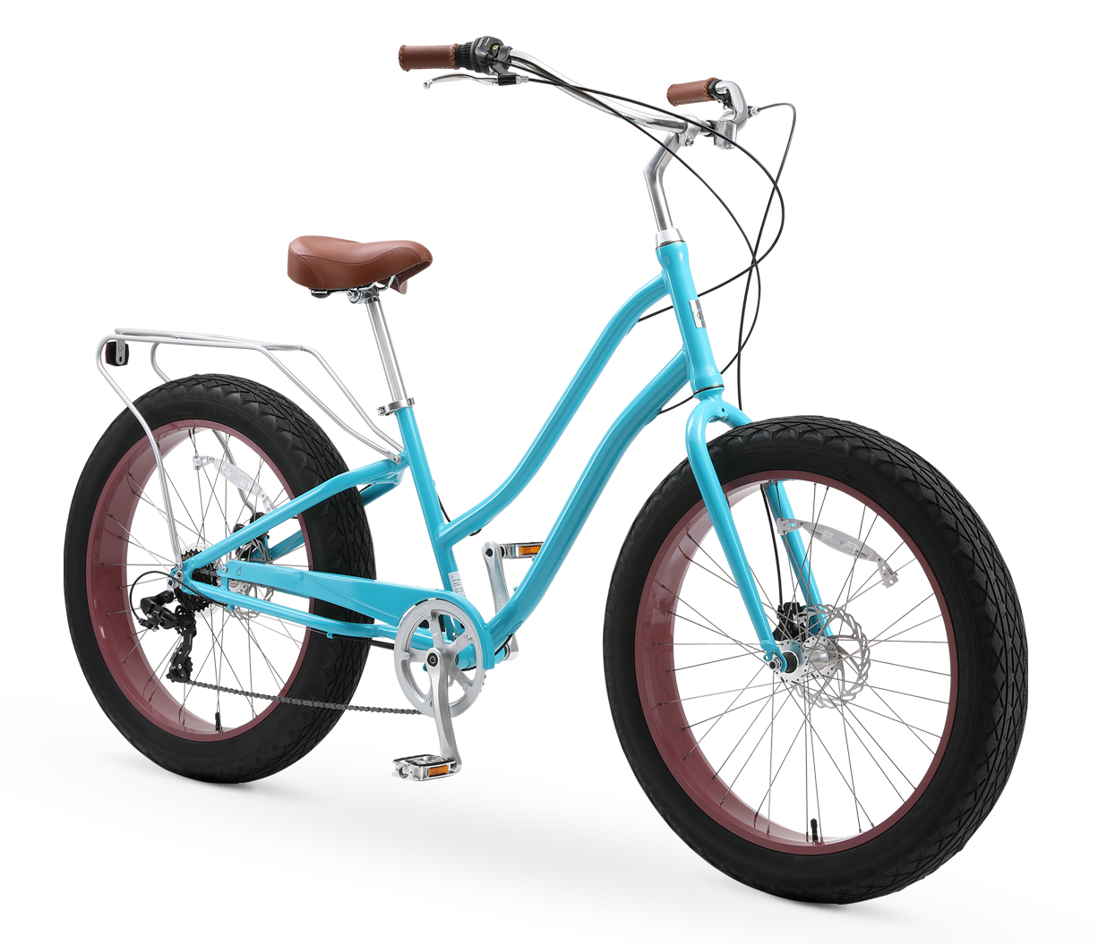 sixthreezero EVRYjourney Women's 26" FAT Tire 7-Speed Step-Through Touring Hybrid Bicycle