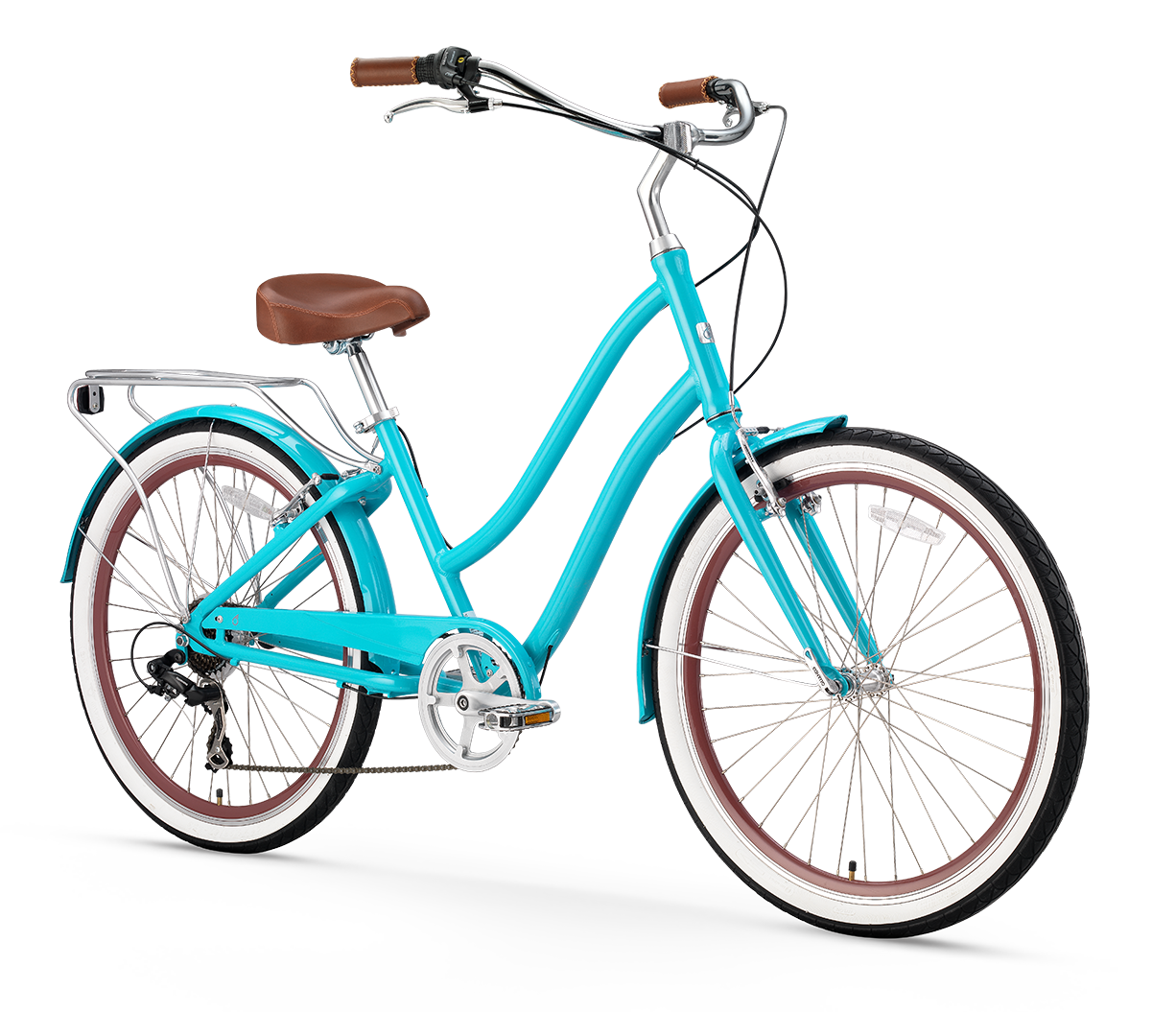 sixthreezero EVRYjourney Women's 26" 7 Speed Step-Through Touring Hybrid Bicycle